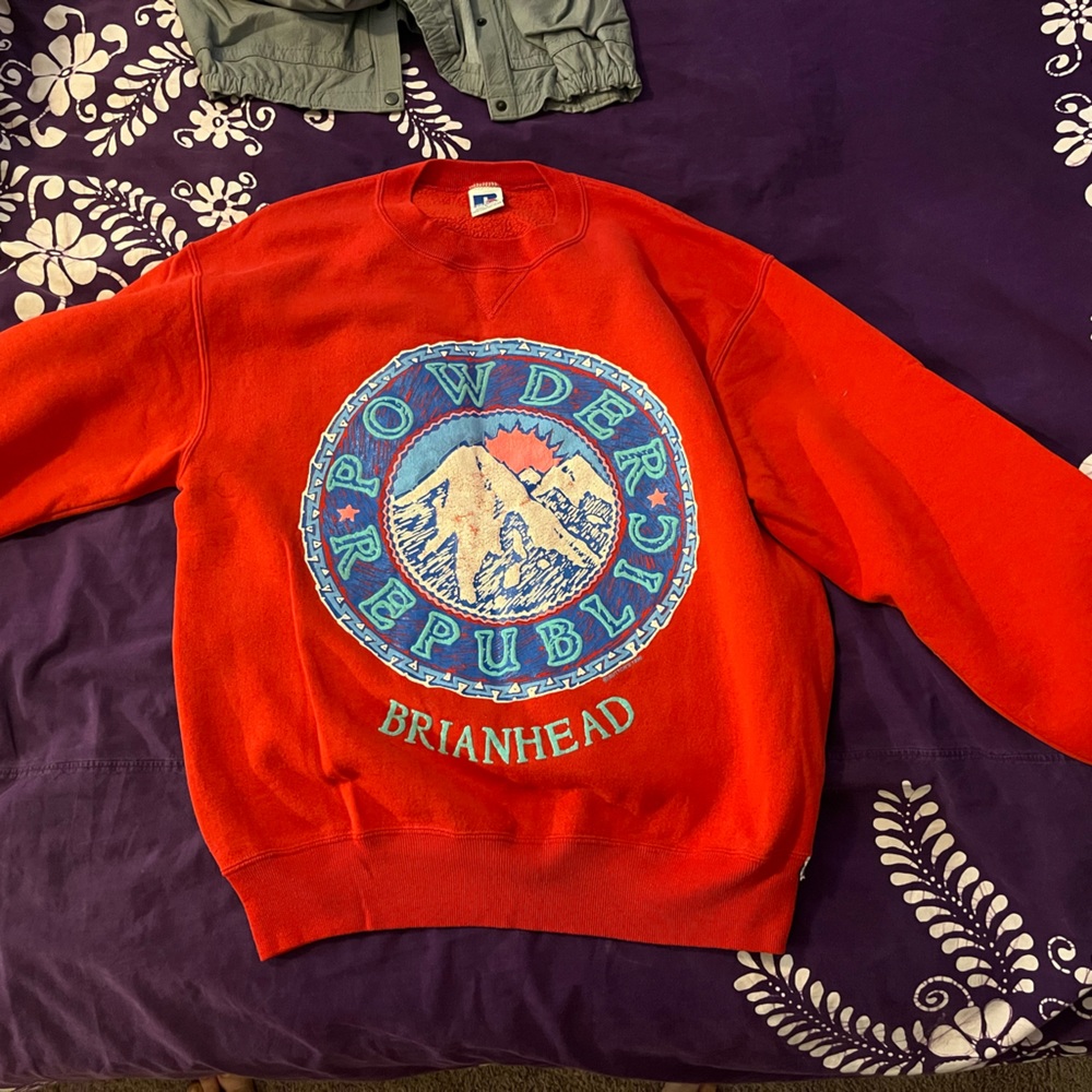Vintage Brianhead Powder Republic Ski Sweatshirt